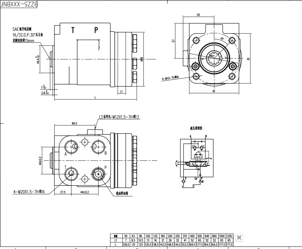 TLF-E800 800 ml/varv 60 L/min Styrenhet drawing image