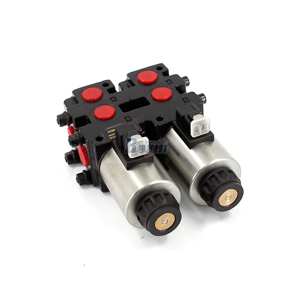 HSV09-2 Solenoid 2 ventilsektioner Flödesfördelarventil HSV09-2 Solenoid 2 ventilsektioner Flödesfördelarventil image