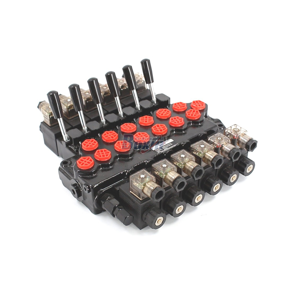 SD5-PG2 Solenoid 6 ventilsektioner Monoblockriktningsventil