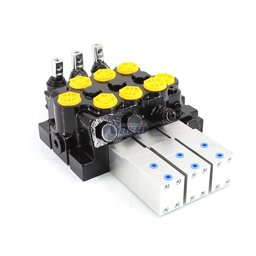 WZF-125 Pneumatisk och manuell 3 ventilsektioner Monoblockriktningsventil image