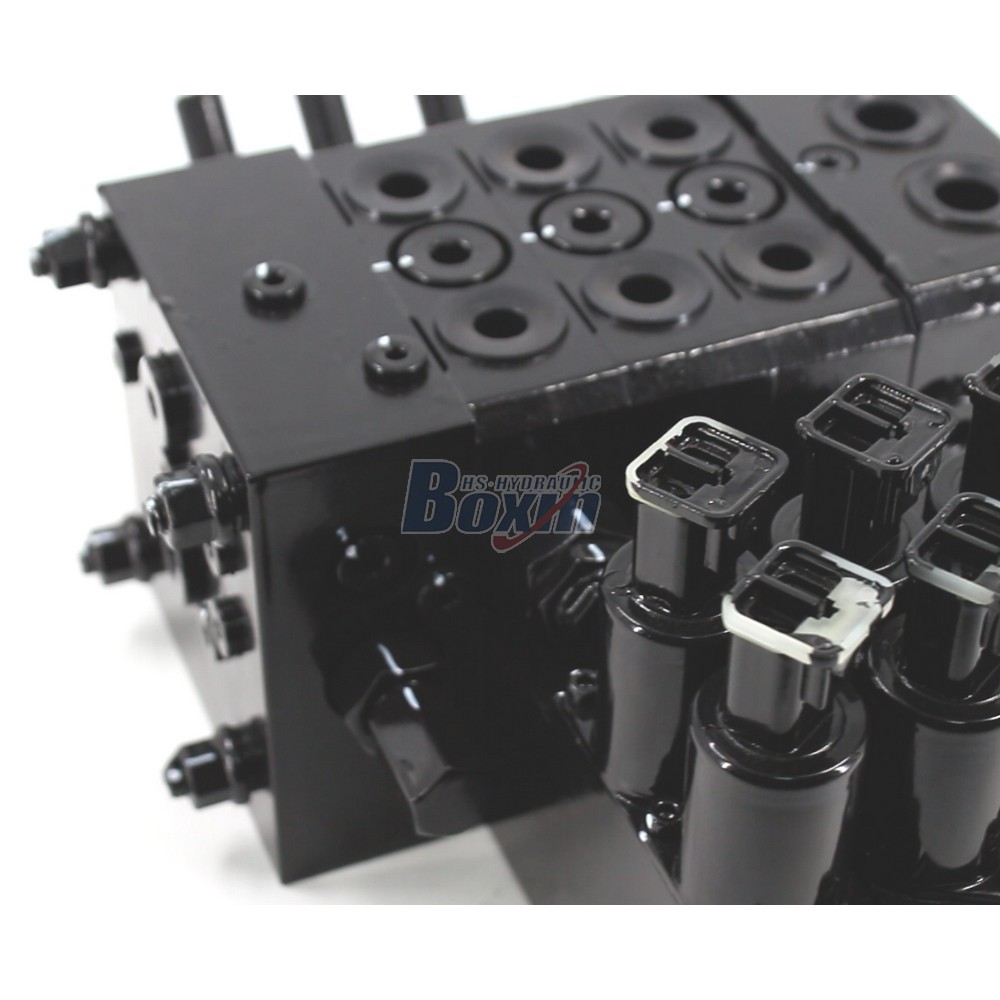 High Performance DCV55 Electro-hydraulic 3 Spool Sectional Valve detail image