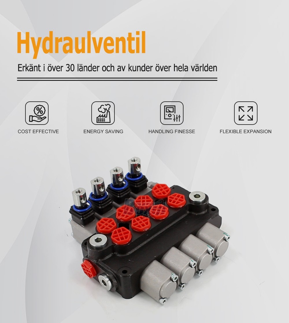 Factory Wholesale DCV20 4 Spool Hydraulic Directional Valve