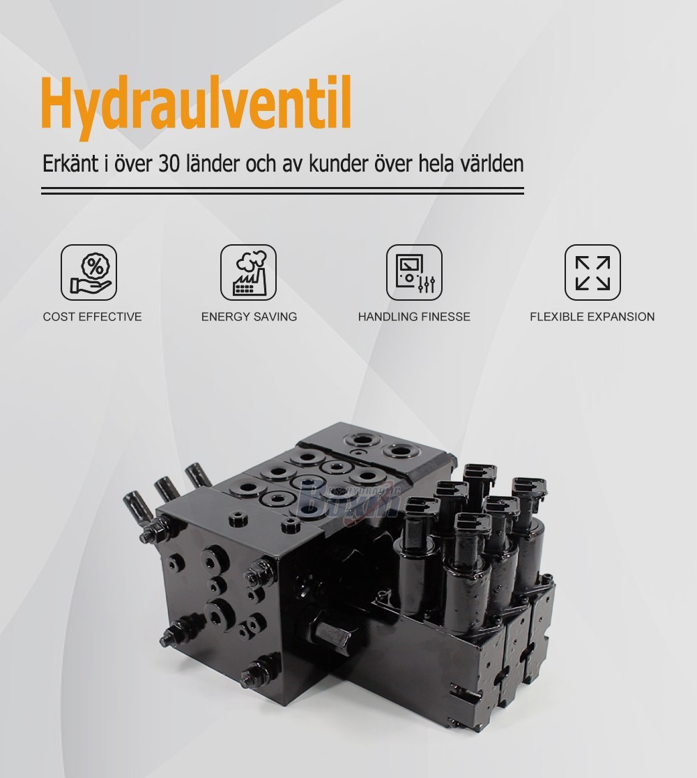 DCV55 Electro-hydraulic 3 Spool Sectional Directional Valve for Mobile Equipment
