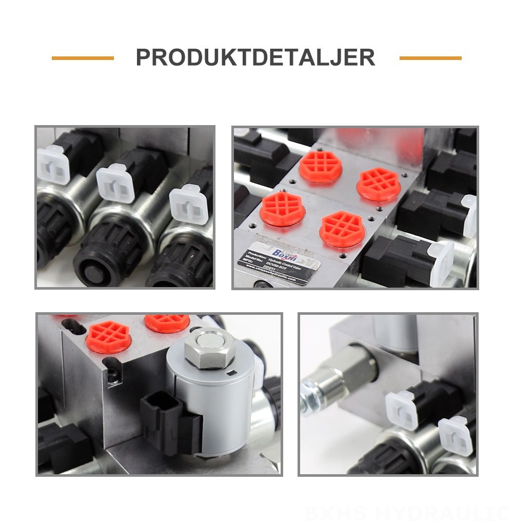 DCV56 Elektroproportionell 5 spolar Sektionsstyrvventil