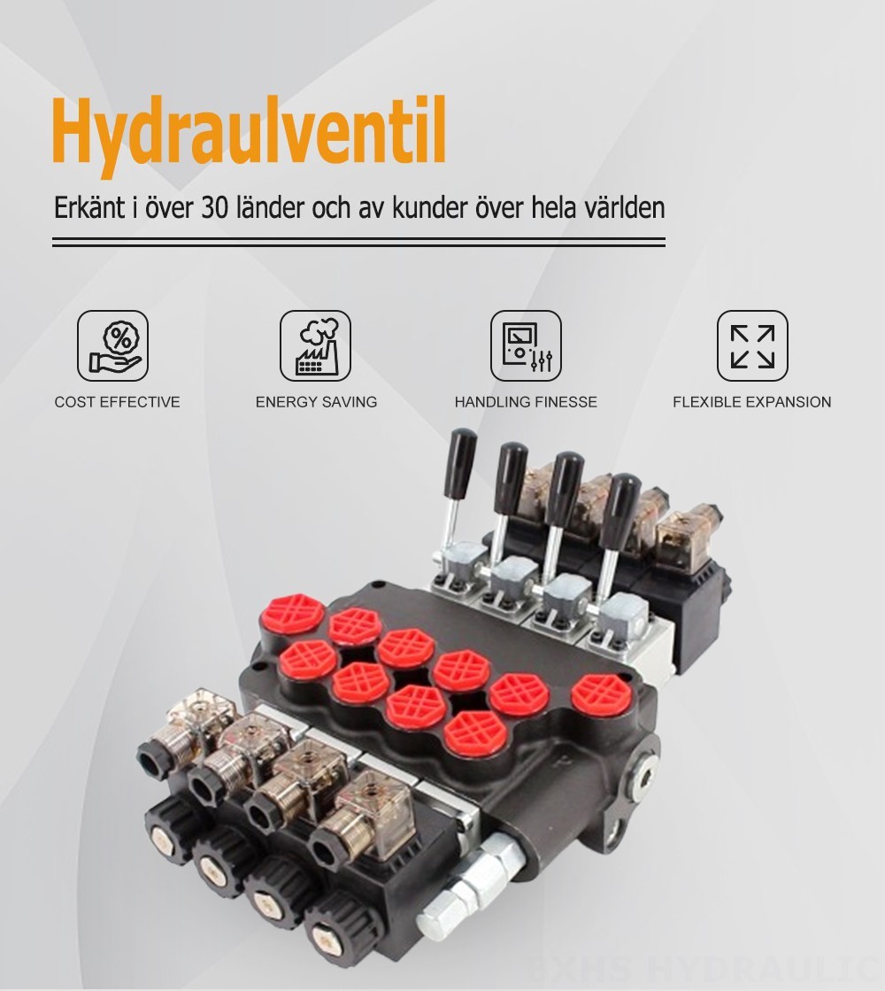 P40-S Solenoid 4 spolar Monoblockriktningsventil