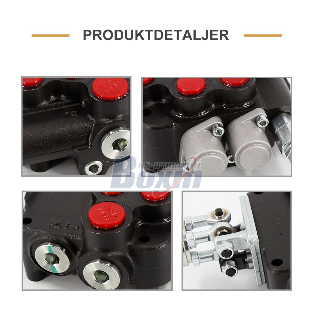 OEM and Custom P80-U1-J2OT Joystick 2 Spool Directional Valve Private Label Services