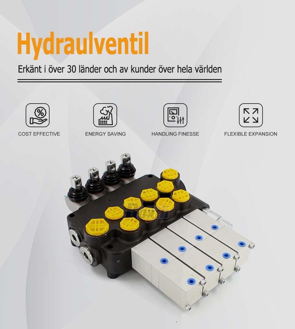 P80Q-G-4OT Pneumatic 4 Spool Monoblock Directional Valve