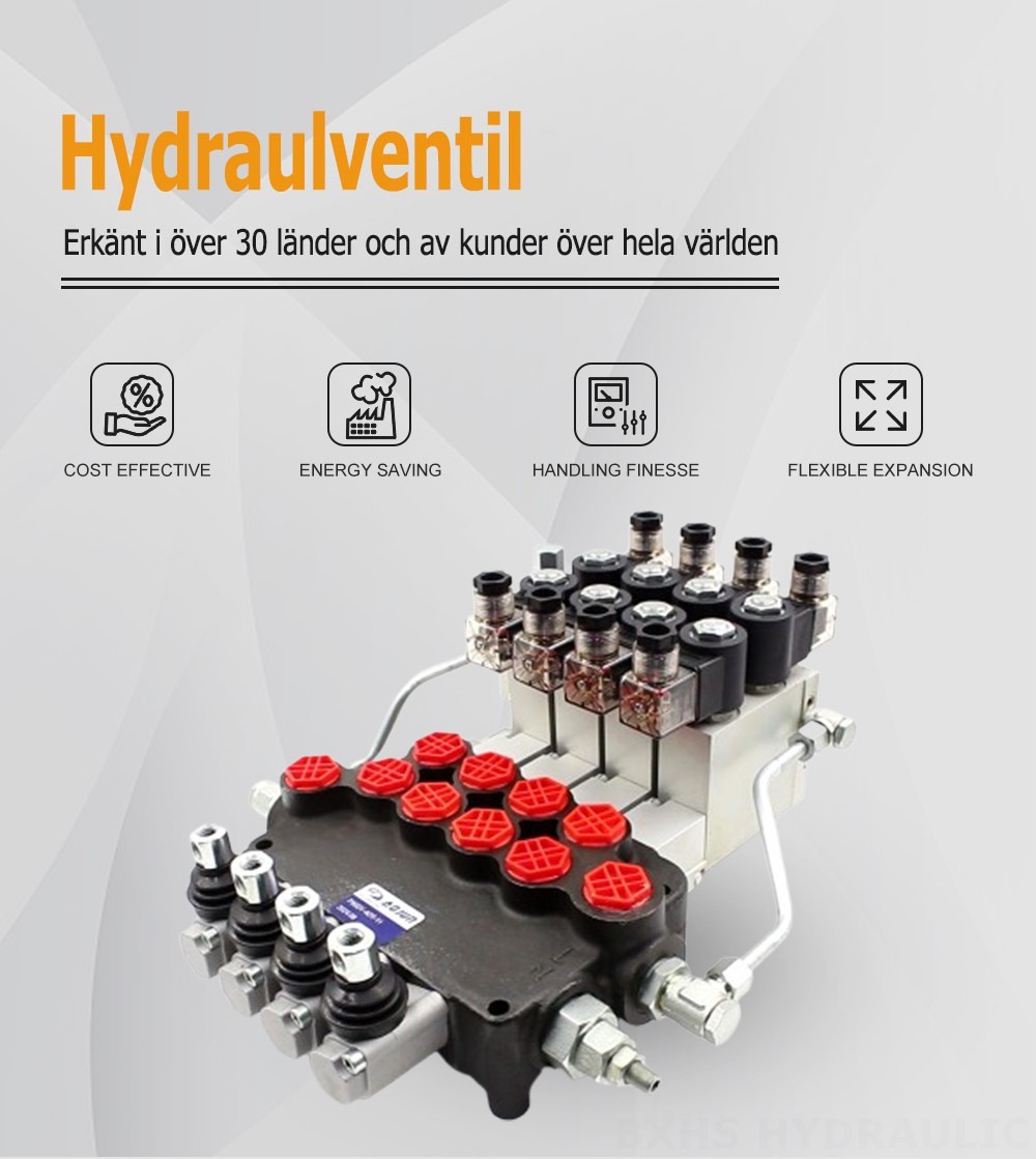 P80 Elektrohydraulisk 4 spolar Monoblockriktningsventil