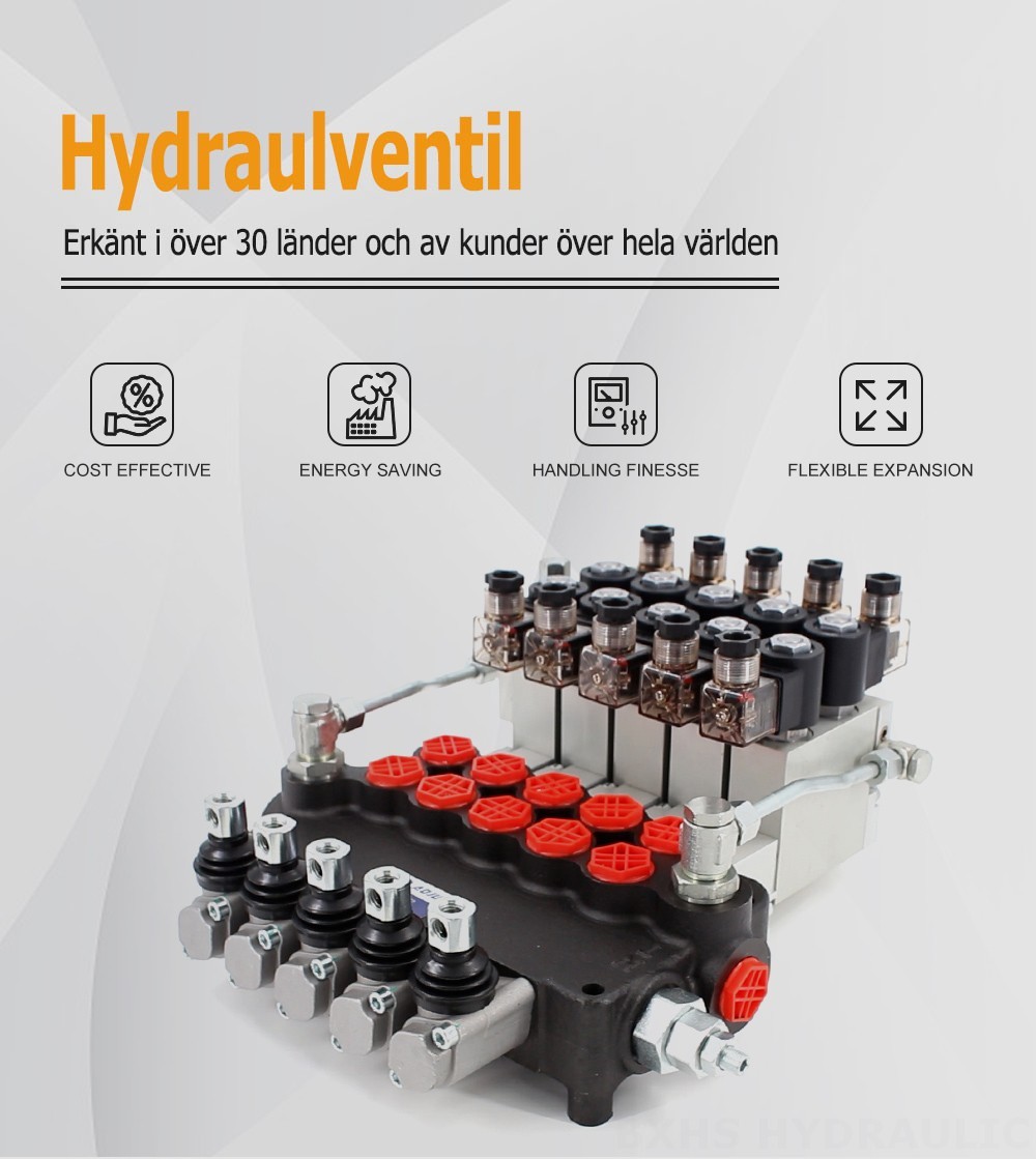 P80 Elektrohydraulisk 5 spolar Monoblockriktningsventil