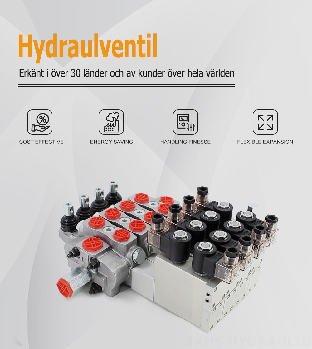 SD8 Elektrohydraulisk 4 spolar Sektionsstyrvventil