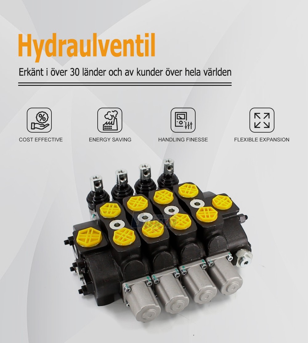 SD8 Manual 4 Spool Sectional Directional Valve for Hydraulic Systems
