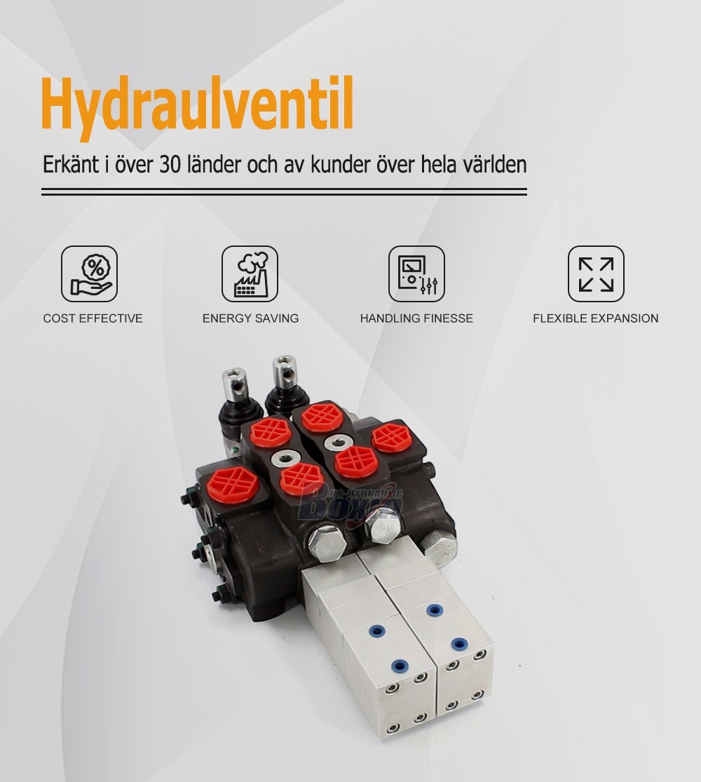Professional Production SD8 Pneumatic 2 Spool Sectional Control Valve