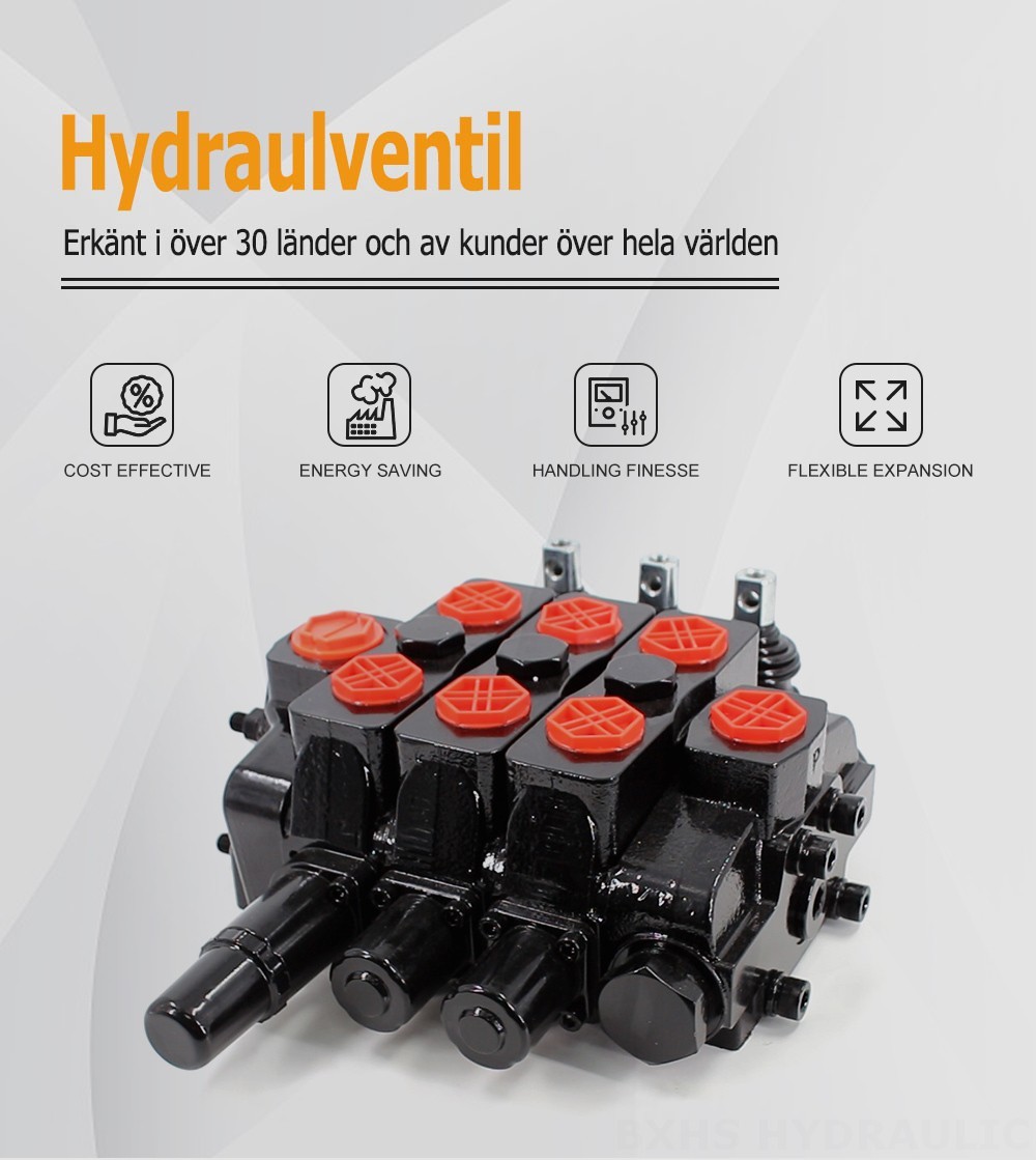 SDS180 Hydraulisk och manuell 3 spolar Sektionsstyrvventil