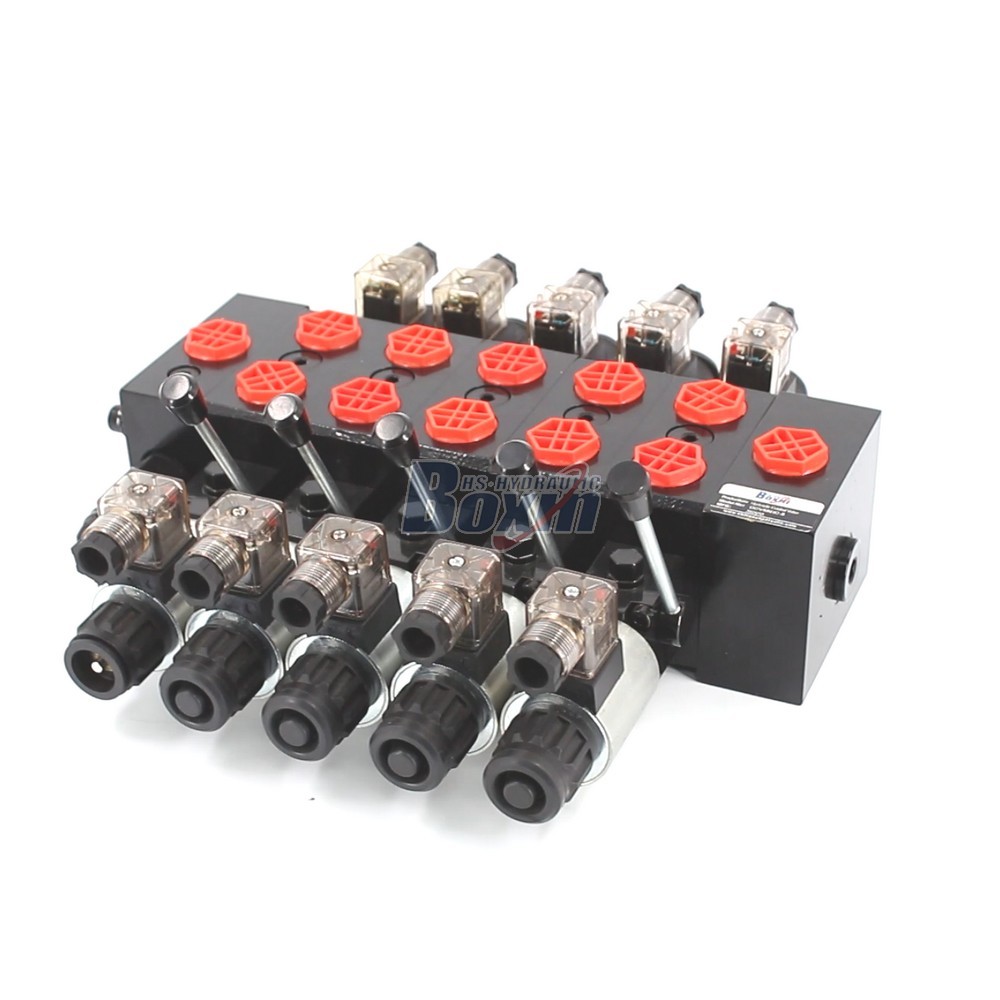 Solenoid Operated 5 Spool Sectional Directional Control Valve cover photo